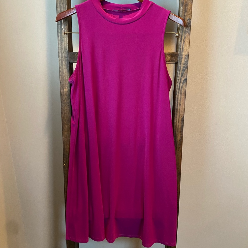 Fuchsia High-neck dress